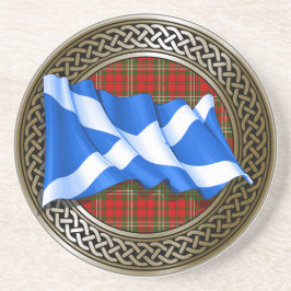 Klan Scott Tartan Knot & Flagga Underlägg