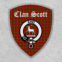 Klan Scott Vapensköld Badge och Tartan