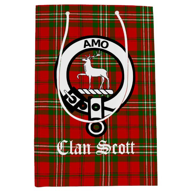 Klan Scott Vapensköld Badge & Tartan (Framsidan)