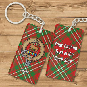 Klan Scott Vapensköld över Red Tartan Keychain