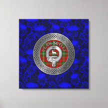 Klan Scott Vapensköld & Tartan Knot on Thistle