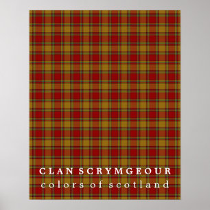 Klan Scrymgeour Färg of Scotland Tartan Poster
