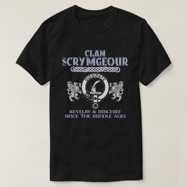 Klan Scrymgeour vapensköld Scottish klans Scottish T Shirt (Design framsida)