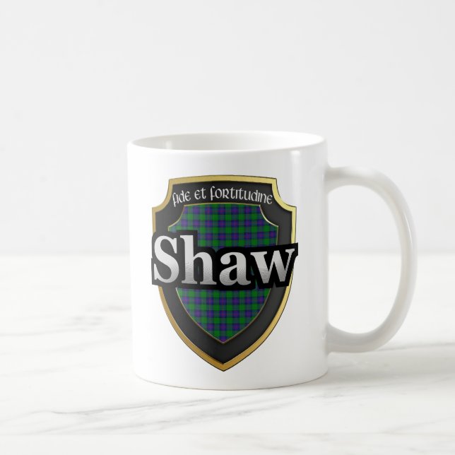 Klan Shaw Scottish Dynasty Tartan Mugg Kopp (Höger)