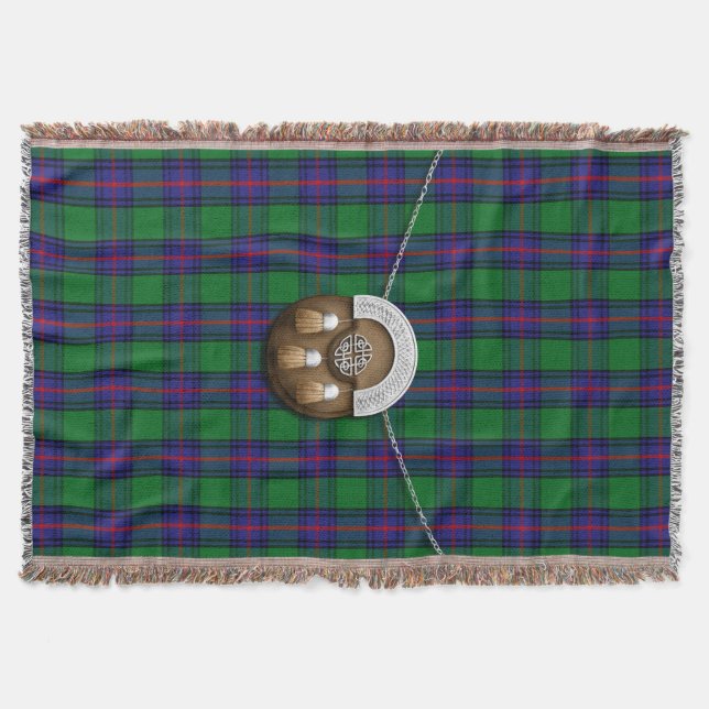 Klan Shaw Tartan och Sporran Filt (Framsidan)