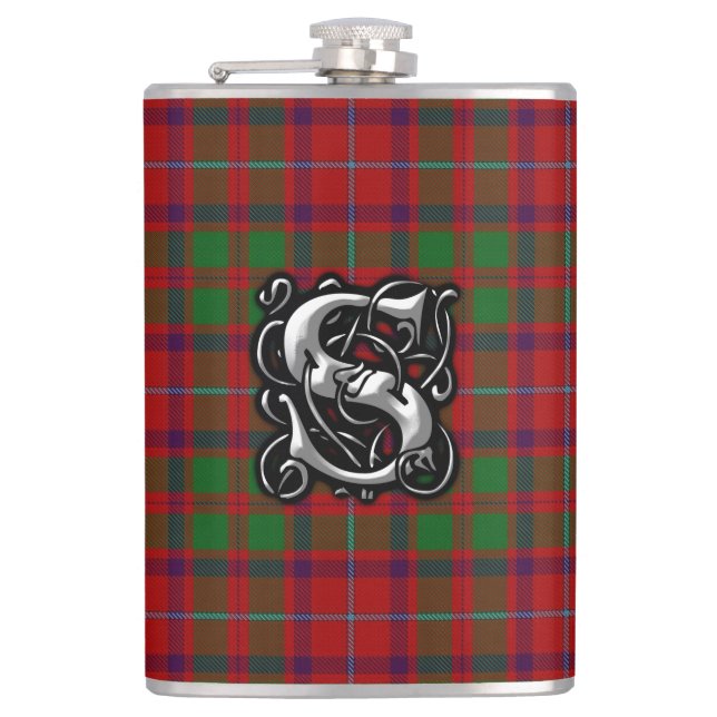 Klan Shaw Tartan Old Scotland-kolv Fickplunta (Framsidan)