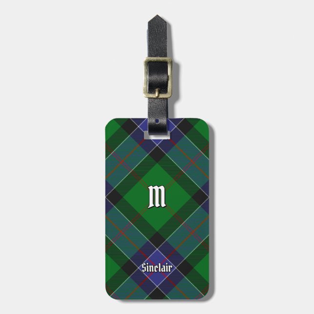 Klan Sinclair Hunting Tartan Bagagebricka (Vertikal Framsida)