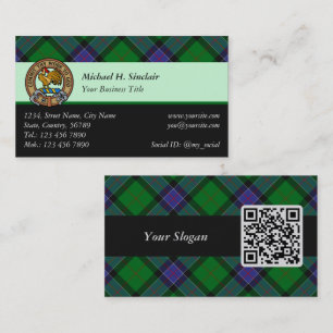 Klan Sinclair Hunting Tartan Visitkort
