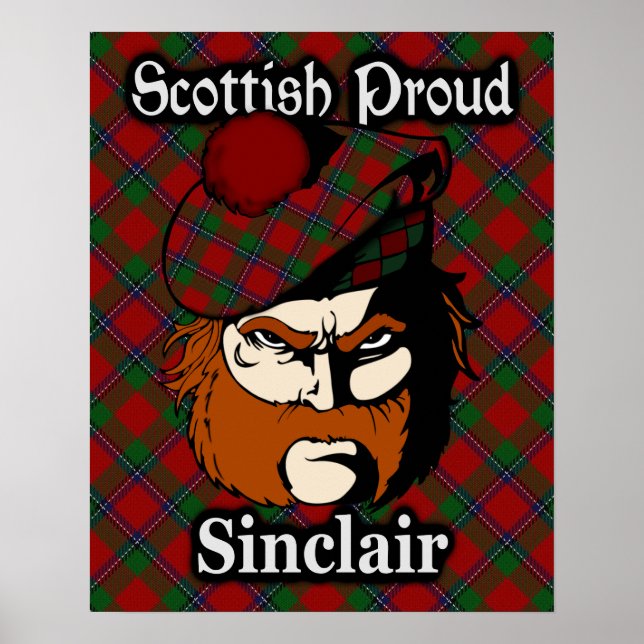 Klan Sinclair Scottish Tartan Poster (Framsidan)