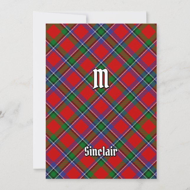 Klan Sinclair Tartan Inbjudningar (Framsida)