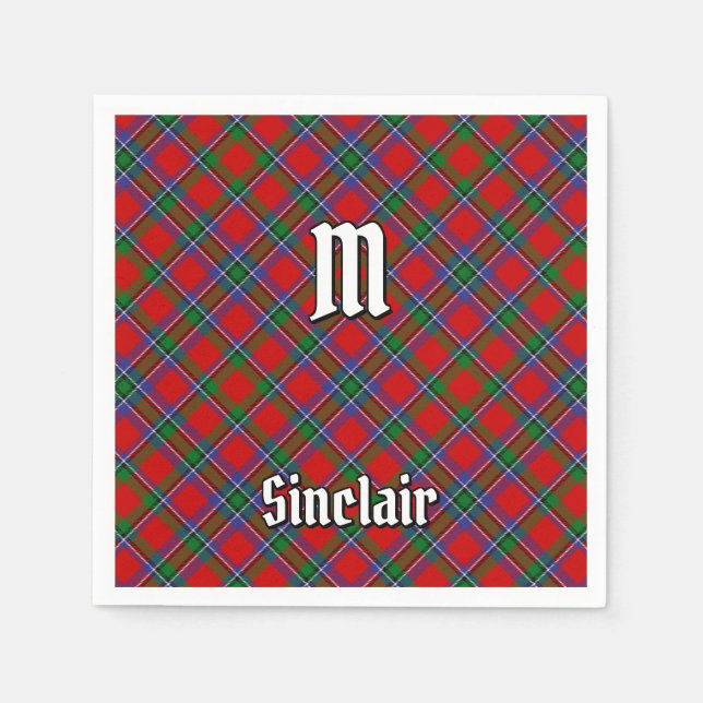 Klan Sinclair Tartan Pappersservett (Framsidan)