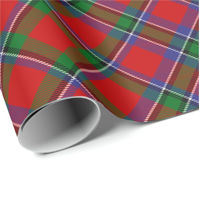Klan Sinclair Tartan Presentpapper (Rullad Hörn)