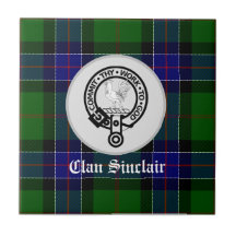 Klan Sinclair Tartan & Vapensköld Badge