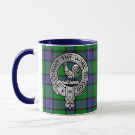 Klan Sinclair Vapensköld & Hunting Tartan Mugg