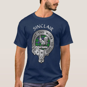 Klan Sinclair Vapensköld & Hunting Tartan T Shirt
