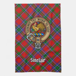 Klan Sinclair Vapensköld över Tartan Kökshandduk