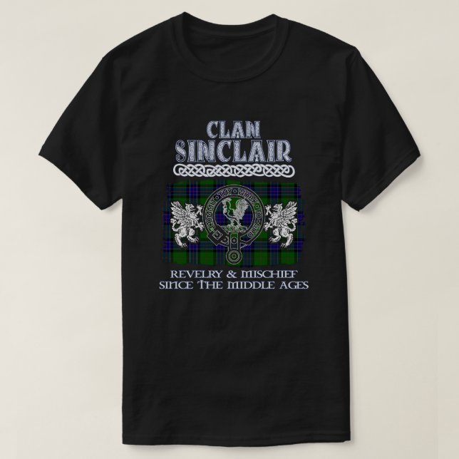 Klan Sinclair vapensköld Scottish klans Scottish S T Shirt (Design framsida)