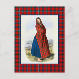 Klan Sinclair Vintage Illustration Tartan Ram Vykort