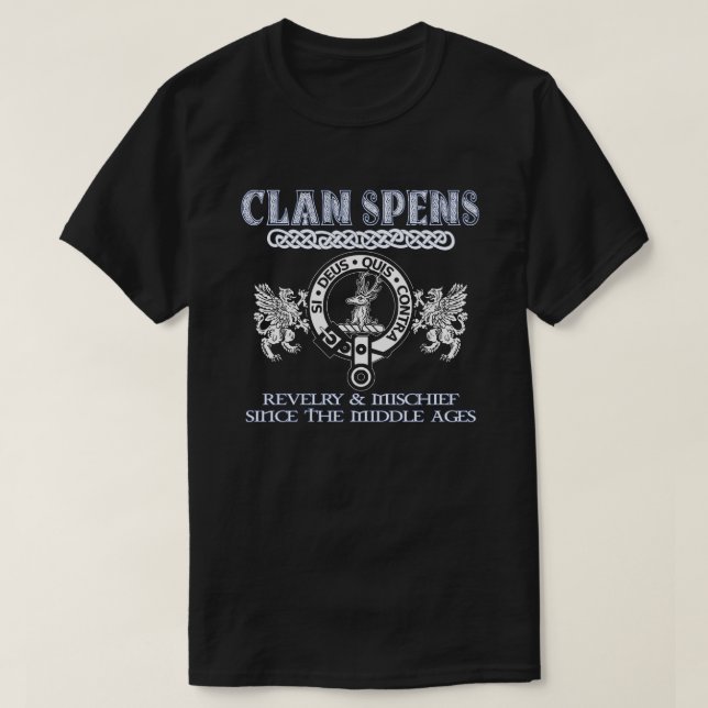 Klan Spens vapensköld Scottish klans Scottish Surn T Shirt (Design framsida)