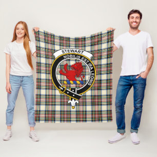 Klan Stewart Dress Ancient (Stuart) of Bute Tartan Fleecefilt