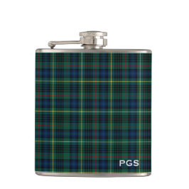 Klan Stewart Grönt Hunting Tartan Monogram Fickplunta