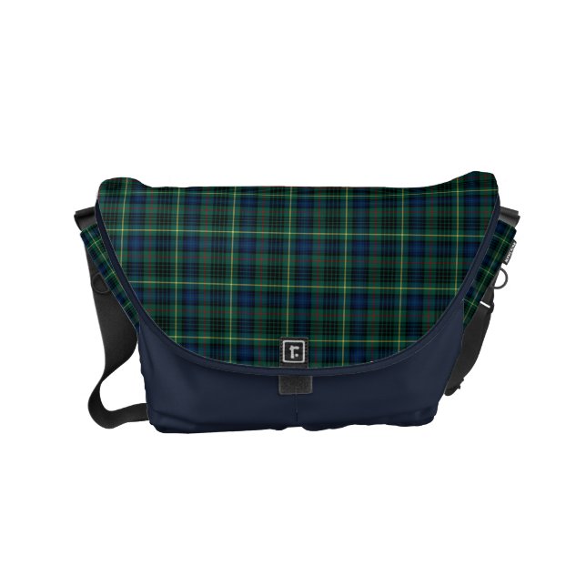 Klan Stewart Grönt Scottish Hunting Tartan Kurir Väska (Framsidan)