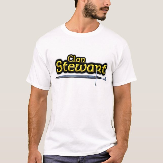Klan Stewart Inspired Scottish T-shirt (Framsida)
