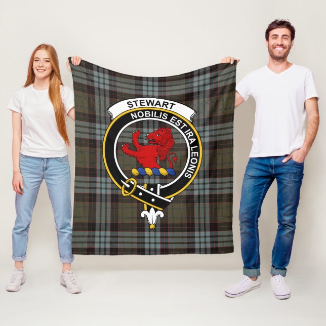 Klan Stewart Old Weasted (Stuart) of Bute Tartan Fleecefilt (På plats)