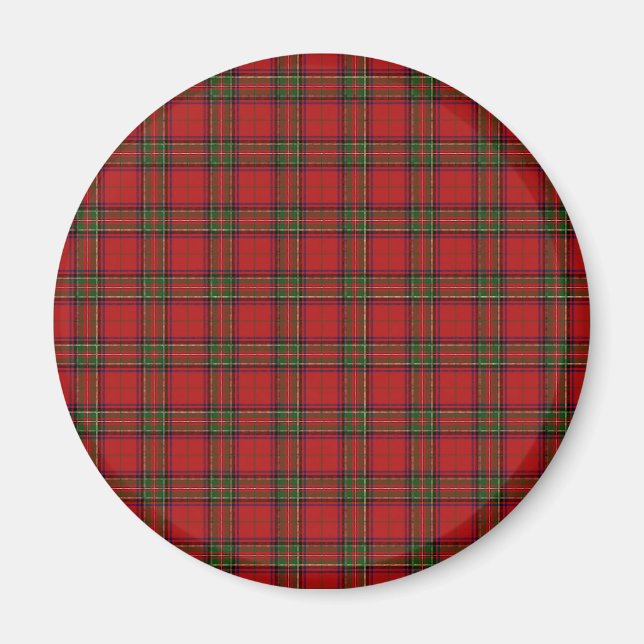Klan Stewart Royal Scottish Tartan Play Mönster Magnet (Framsidan)