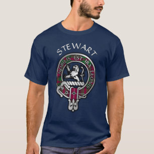Klan Stewart Stuart av Bute Vapensköld & Tartan T Shirt