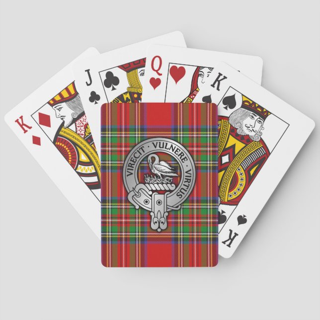 Klan Stewart | Stuart Vapensköld & Tartan Casinokort (Baksidan)