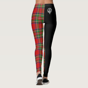 Klan Stewart Stuart Vapensköld & Tartan Leggings