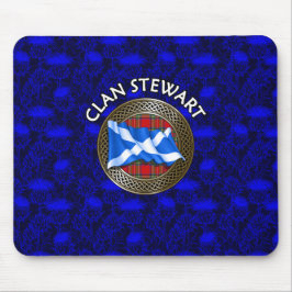 Klan Stewart Tartan Knot & Flagga Musmatta