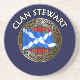 Klan Stewart Tartan Knot & Flagga Underlägg
