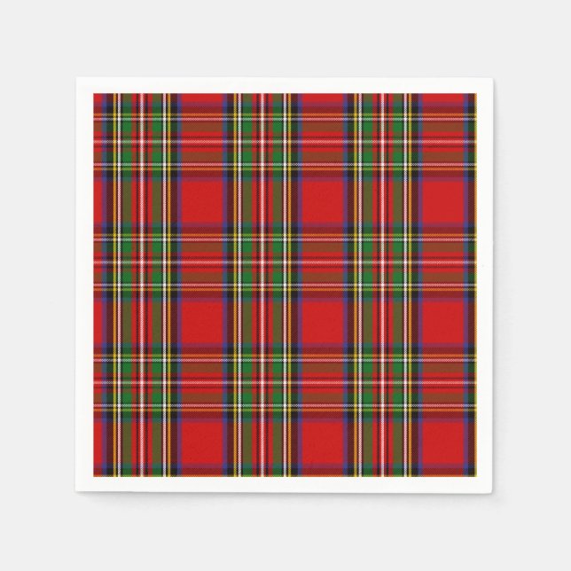 Klan Stewart Tartan Pappersservett (Framsidan)