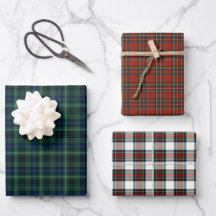 Klan Stewart Tartan Red, Grönt och White Play