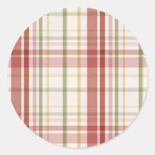 Klan Stewart Tartan Runt Klistermärke