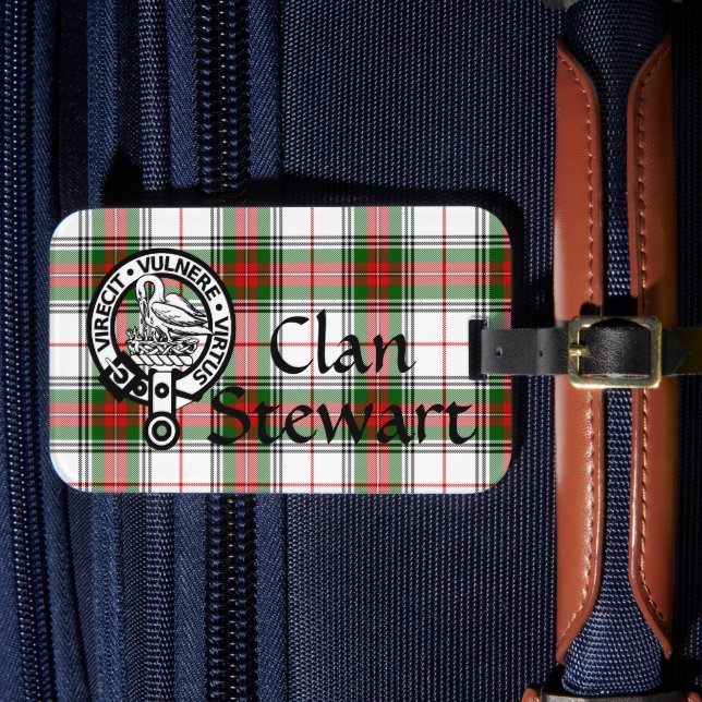 Klan Stewart Tartan Vapensköld Luggage Tag Bagagebricka (Framsida Insitu 4)