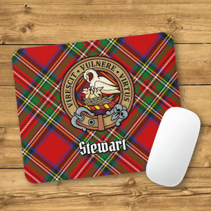 Klan Stewart Vapensköld över Tartan Musmatta