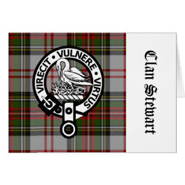 Klan Stewart Vapensköld & Tartan Hälsningskort