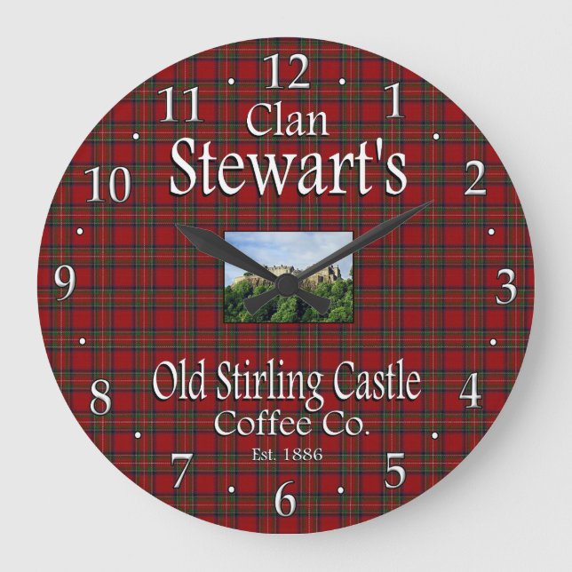 Klan Stewart's Old Stirling Castle Coffee Co. Stor Klocka (Framsida)