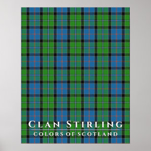 Klan Stirling Färg of Scotland 2 Tartan Play Poster