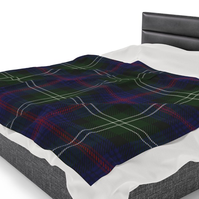 Klan Sutherland Tartan Grönt Lila Check Fleecefilt (Plaid Sutherland Classic Large Tartan Fleece Blanket)