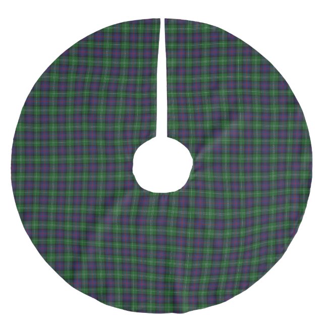 Klan Sutherland Tartan Julgransmatta Borstad Polyester (Framsidan)