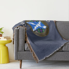 Klan Sutherland Tartan Knot & Flagga Filt