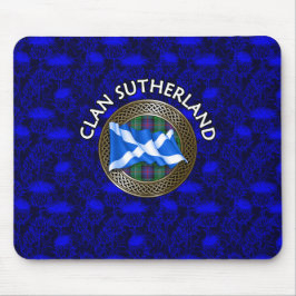 Klan Sutherland Tartan Knot & Flagga Musmatta