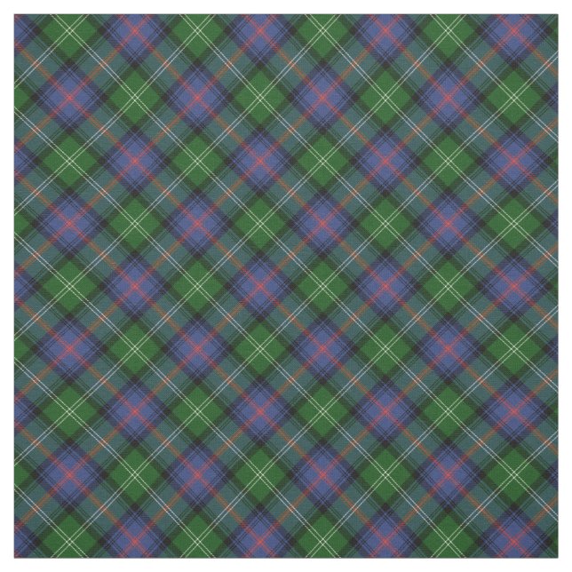Klan Sutherland Tartan - liten diagonal mönster Tyg (Provkarta)
