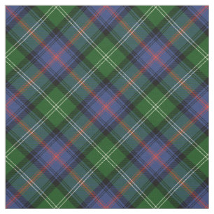 Klan Sutherland Tartan - medel med diagonal mönst Tyg