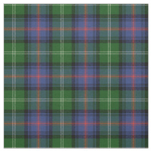 Klan Sutherland Tartan - medelstort mönster Tyg