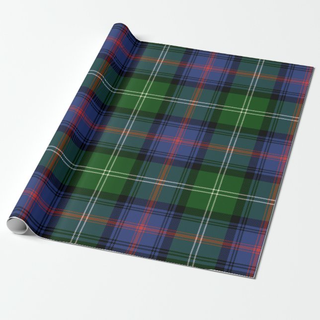 Klan Sutherland Tartan Presentpapper (Utrullad)